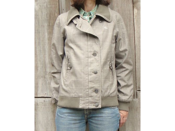 Chaqueta Lacoste de algodón gris - vista 3