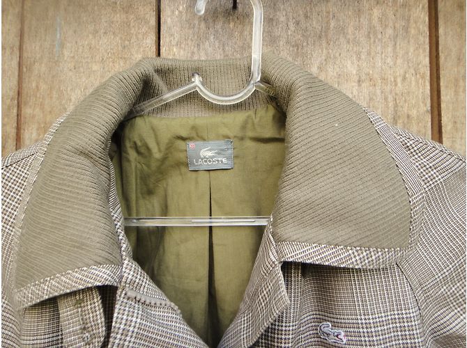 Chaqueta Lacoste de algodón gris - vista 7