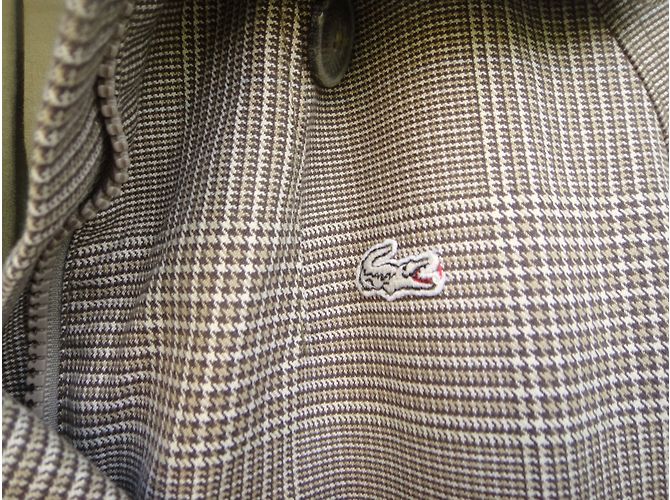 Chaqueta Lacoste de algodón gris - vista 9