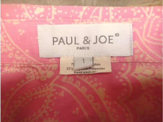 Camisa Paul & Joe Rosa de Algodón con Estampado de Cachemir Blanco - vista 5