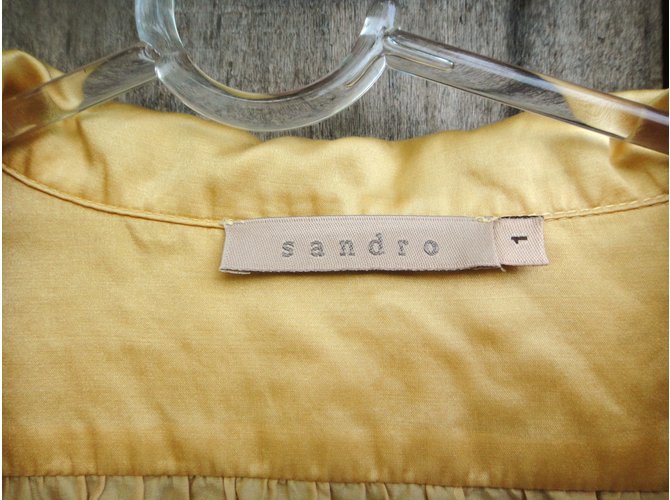 Blusa Sandro de seda amarilla Amarillo - vista 6