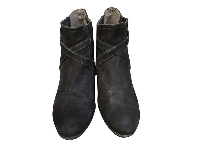 Autre Marque Gelati Stiefeletten aus schwarzem Velourskalbfell - Ansicht 2