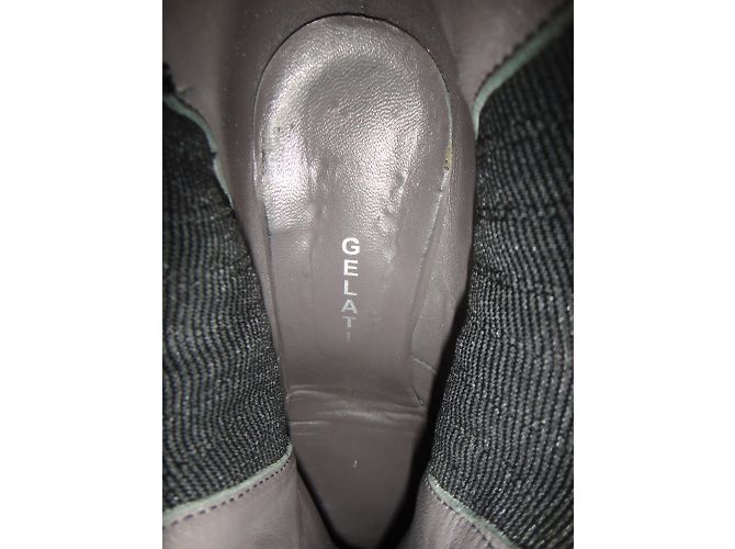 Autre Marque Gelati Stiefeletten aus schwarzem Velourskalbfell - Ansicht 3