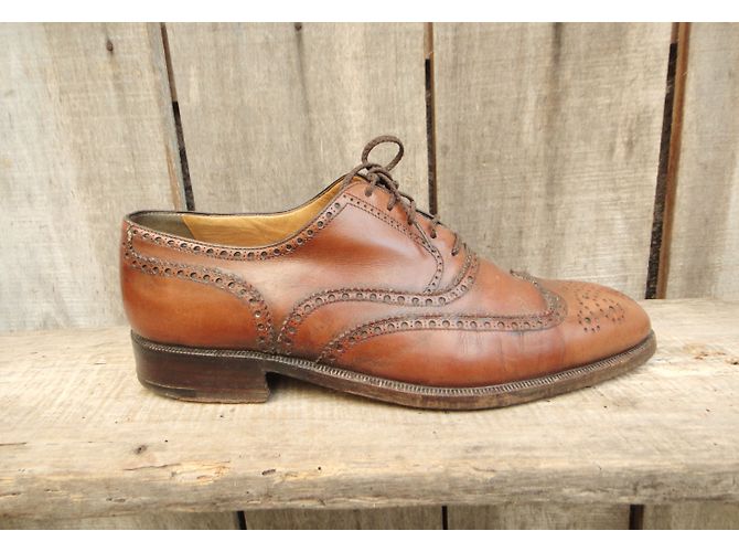 A. Testoni Richelieu Men's Brown Leather Lace Ups - view 4