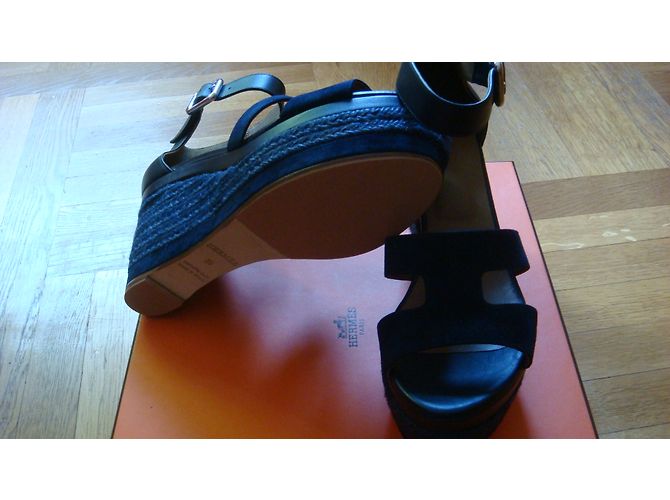 Hermès Espadrilles Navy blue - view 6