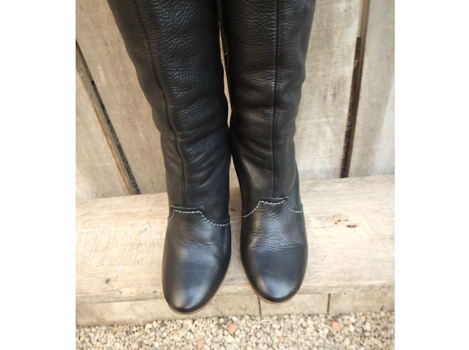 Botas altas de cuero negro Chloé - vista 5