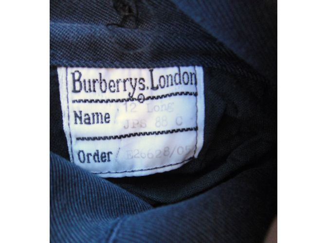 Gabardina Burberry Azul Marino de Algodón - vista 4