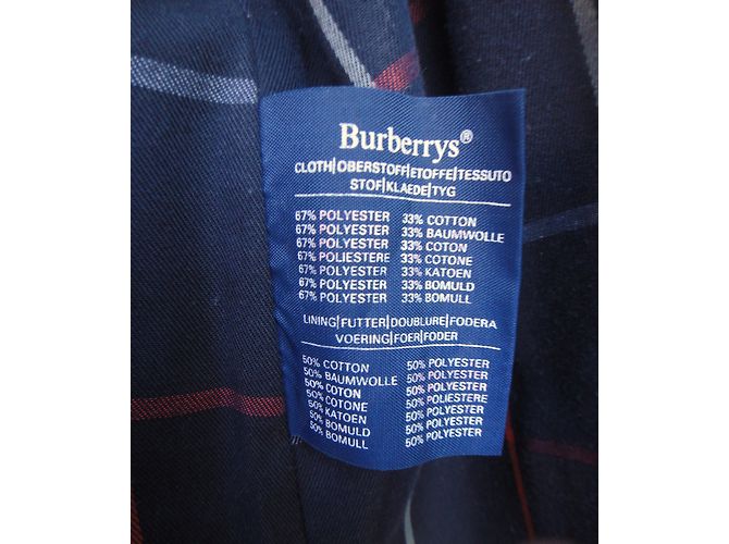 Gabardina Burberry Azul Marino de Algodón - vista 6