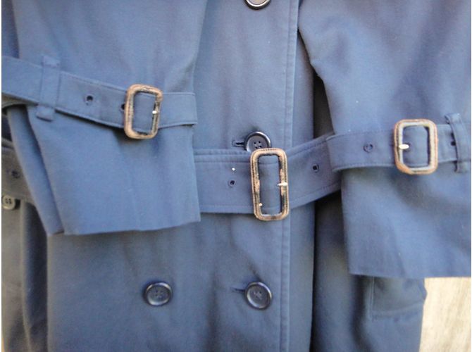 Gabardina Burberry Azul Marino de Algodón - vista 7