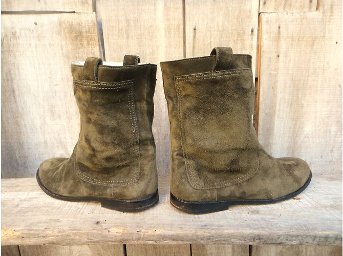 Botines Acne Jeans Caqui de piel - vista 4