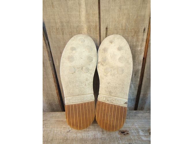 Comme Des Garcons Heschung X Richelieu scarpe in pelle bianche Bianco - vista 10