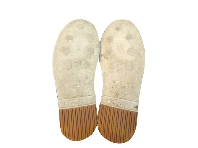 Comme Des Garcons Heschung X Richelieu scarpe in pelle bianche Bianco - vista 2