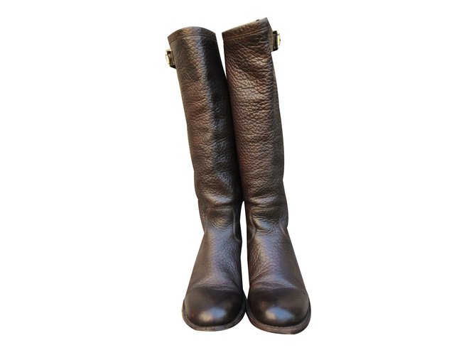 Botas Geronimo Free Lance de cuero marrón Castaño - vista 2