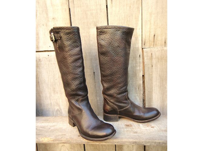 Botas Geronimo Free Lance de cuero marrón Castaño - vista 3