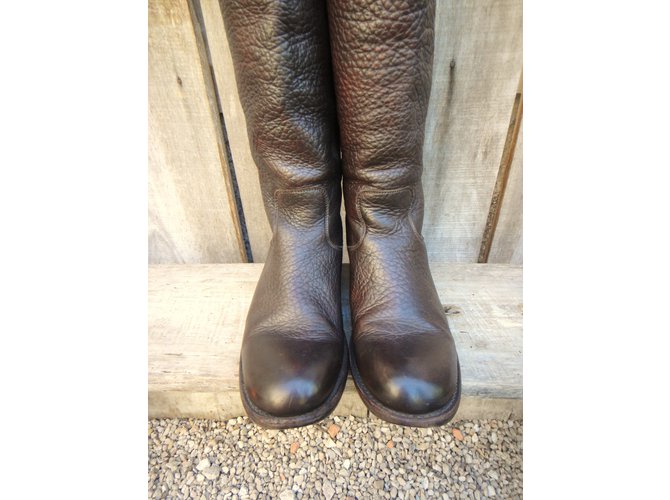 Botas Geronimo Free Lance de cuero marrón Castaño - vista 5