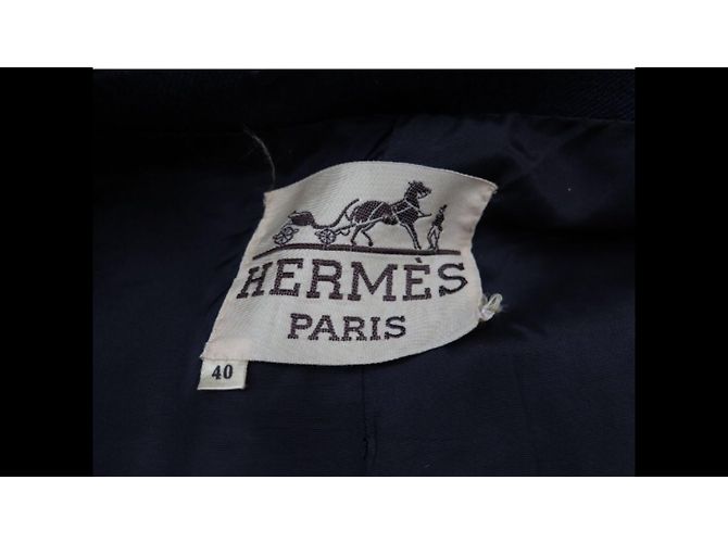 Hermès Impermeabili Blu navy - vista 4