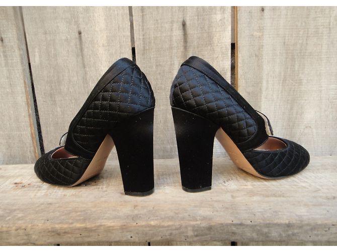 Décolleté Babies See by Chloé nere in raso e pelle 37 Nero - vista 7
