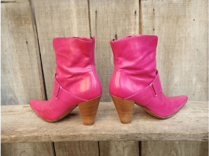 Botines Sartore de piel rosa - vista 6