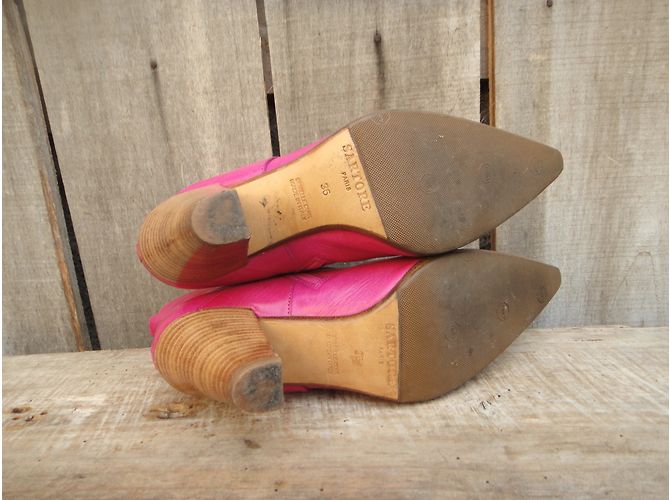 Botines Sartore de piel rosa - vista 7