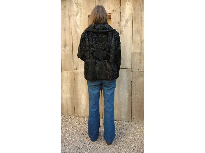 Autre Marque Schwarze Astrakanjacke - Ansicht 4