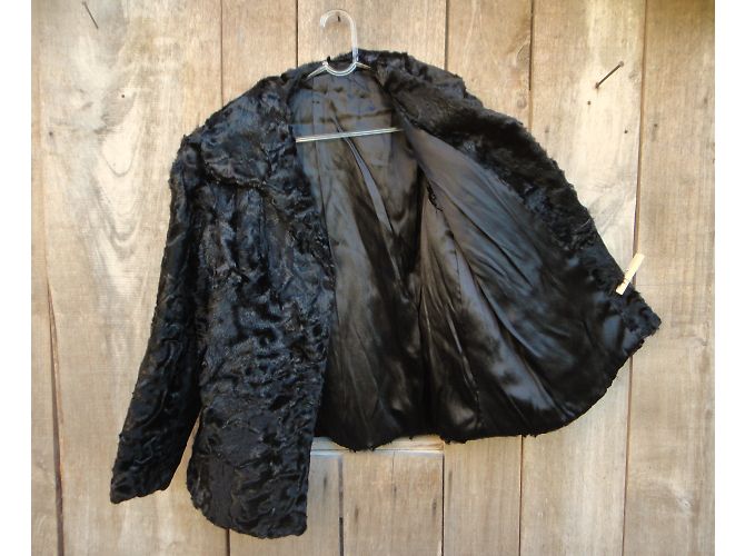 Autre Marque Schwarze Astrakanjacke - Ansicht 5