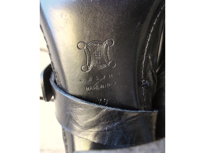 Botas Céline de piel negra Talla 39 Negro - vista 6
