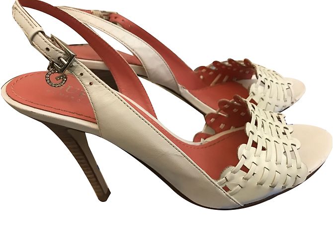 Sandali Guess Marciano in pelle bianca 36 Bianco - vista 2