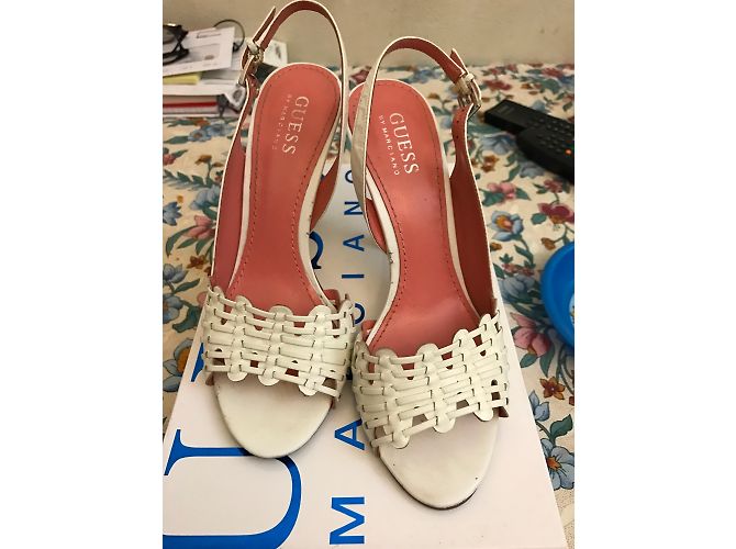 Sandali Guess Marciano in pelle bianca 36 Bianco - vista 4