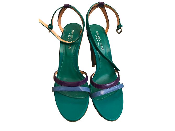 Sandali Sergio Rossi in pelle multicolore 36IT - vista 2