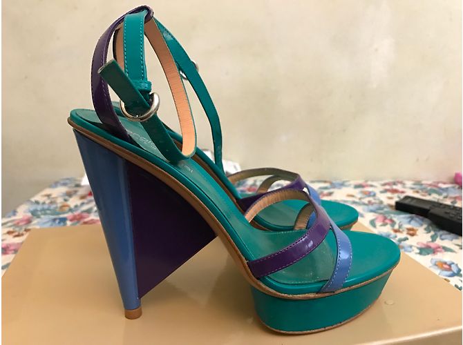 Sandali Sergio Rossi in pelle multicolore 36IT - vista 3
