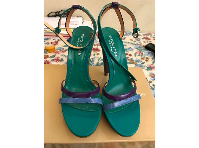 Sandali Sergio Rossi in pelle multicolore 36IT - vista 4