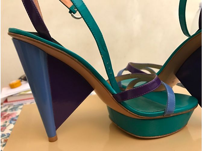 Sandali Sergio Rossi in pelle multicolore 36IT - vista 6