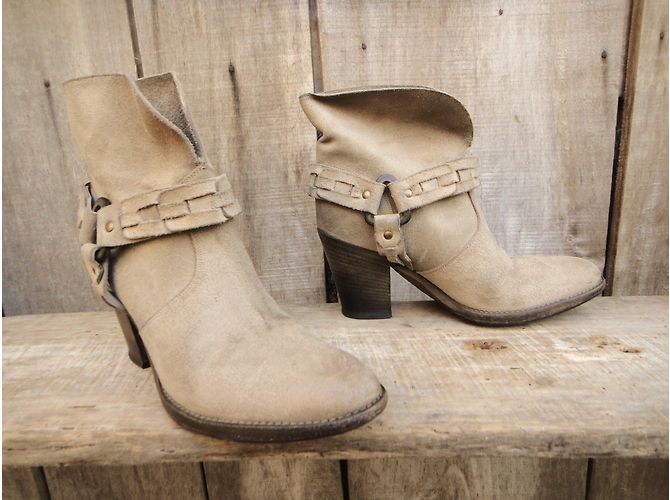 Botines de nubuck beige Sartore - vista 3