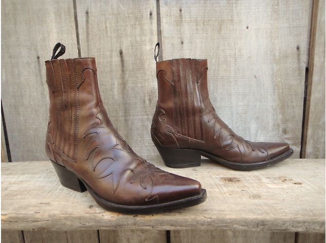 Botines Sartore de piel marrón Castaño - vista 3