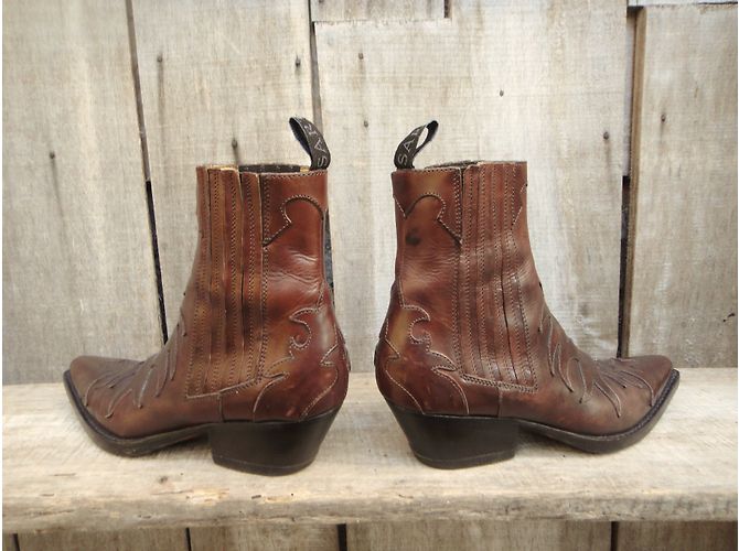 Botines Sartore de piel marrón Castaño - vista 4