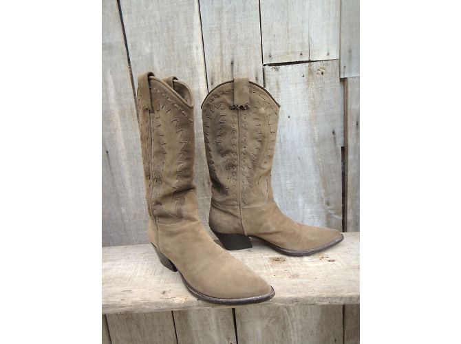 Botas Sartore de nubuck beige - vista 3