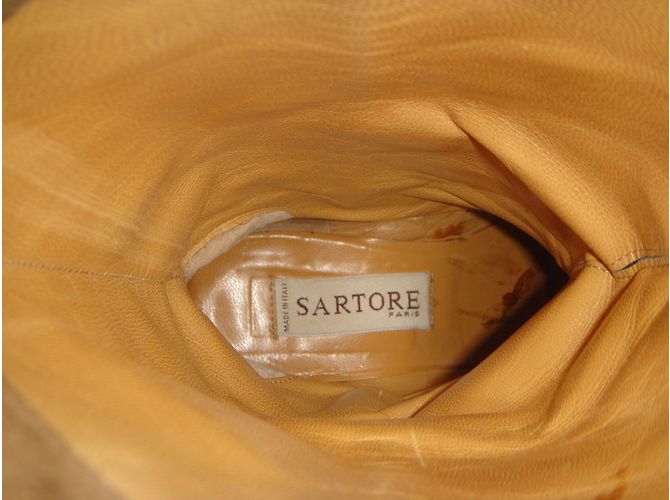 Botas Sartore de nubuck beige - vista 7