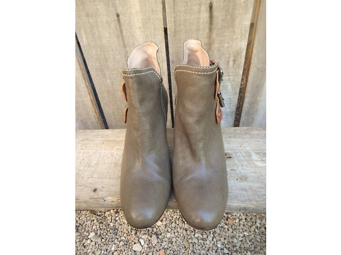 Botines de cuero Chloé caqui - vista 5
