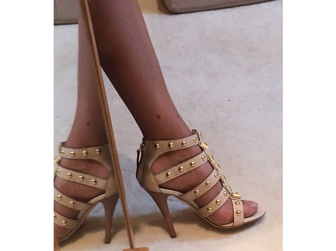 Sandali Giuseppe Zanotti in pelle nude 10 cm - vista 3
