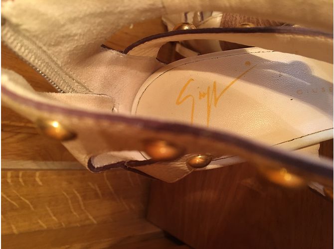 Sandali Giuseppe Zanotti in pelle nude 10 cm - vista 5