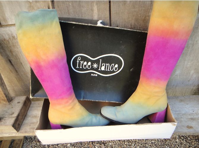 Free Lance Stiefel aus mehrfarbigem Wildleder Größe 37 Mehrfarben - Ansicht 5