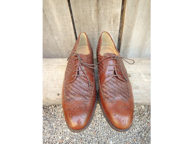 Scarpe Derby Salvatore Ferragamo in pelle marrone - vista 4