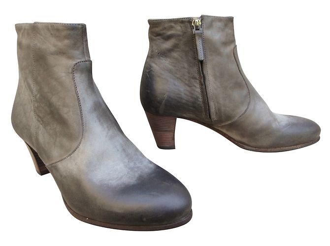 Botines Ariel Laboratorigarbo de piel marrón 37 Castaño - vista 2