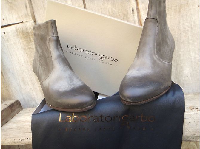 Botines Ariel Laboratorigarbo de piel marrón 37 Castaño - vista 3