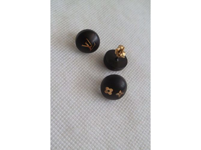 Louis Vuitton Brincos Castanho escuro - vista 3
