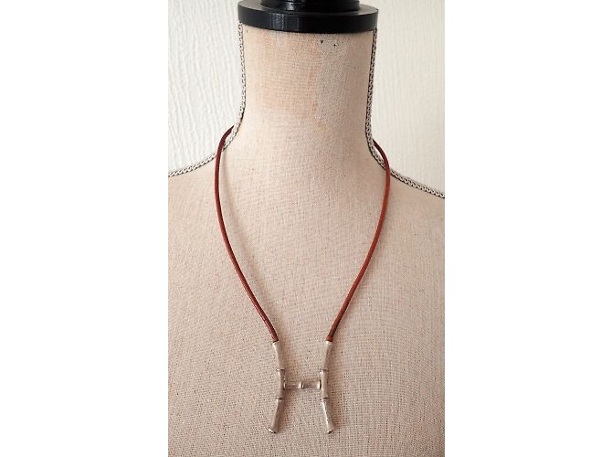 Hermès Bambou Marrom Prata - vista 5