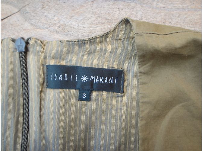 Top Isabel Marant de algodón caqui - vista 5