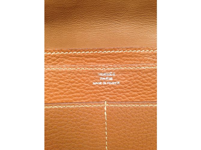 Hermès Cartera Hermes Dogon Castaño - vista 3