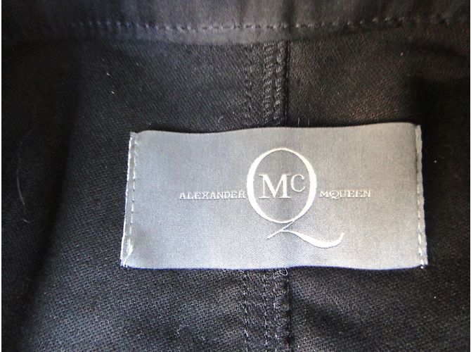 Vestido Alexander McQueen Trompe-l'oeil de algodón negro - vista 6