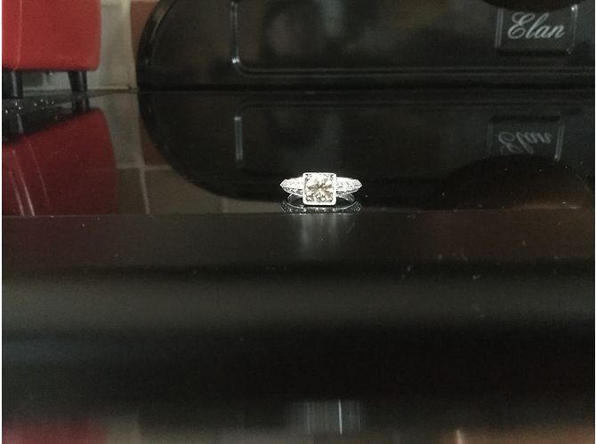 Autre Marque Solitär Diamantring aus 18K Weißgold Silber - Ansicht 6
